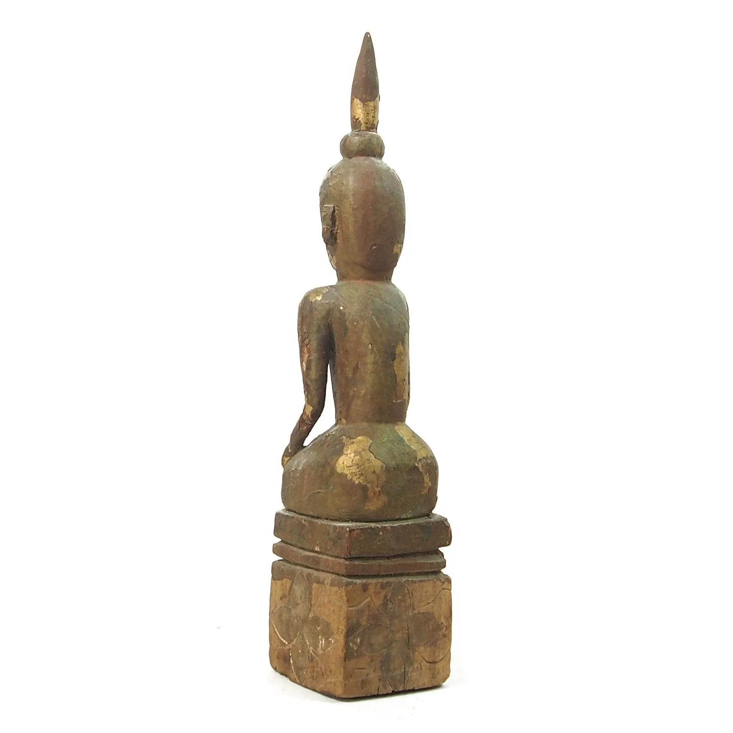 Buddha "Calling Earth to Witness the Defeat of Evil" Laos Style Antique Statue  1 - Image 3