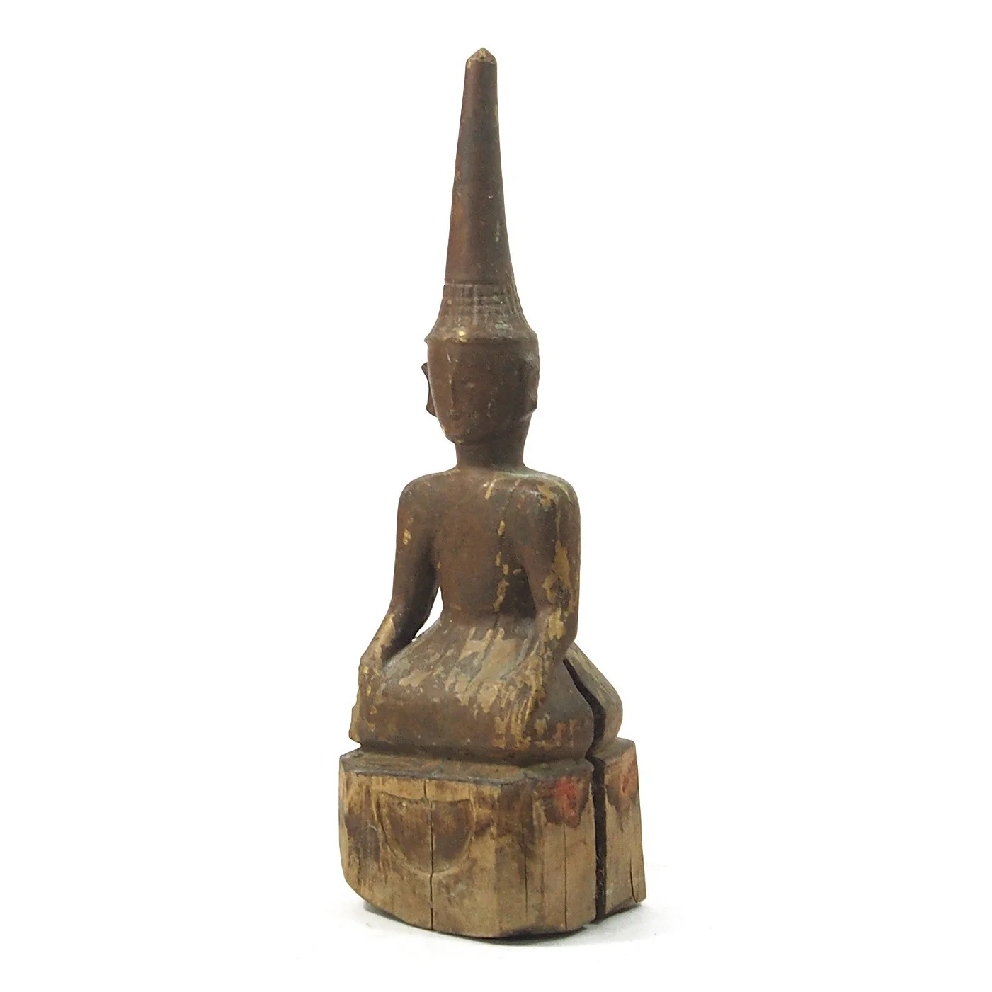 Buddha "Calling Earth to Witness the Defeat of Evil" Laos Style Antique Statue - Image 2