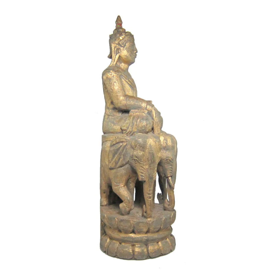 Buddha Riding Indora "3 Head Elephant" Figure - Image 5