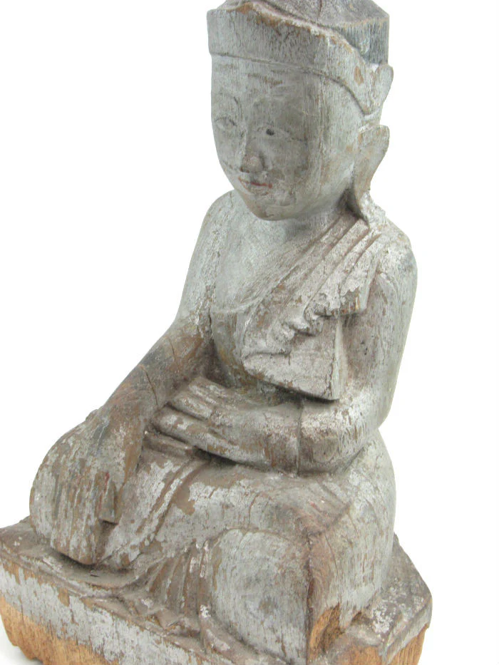 Buddha Statue Antique Chinese Style ca. 1920-40 - Image 5