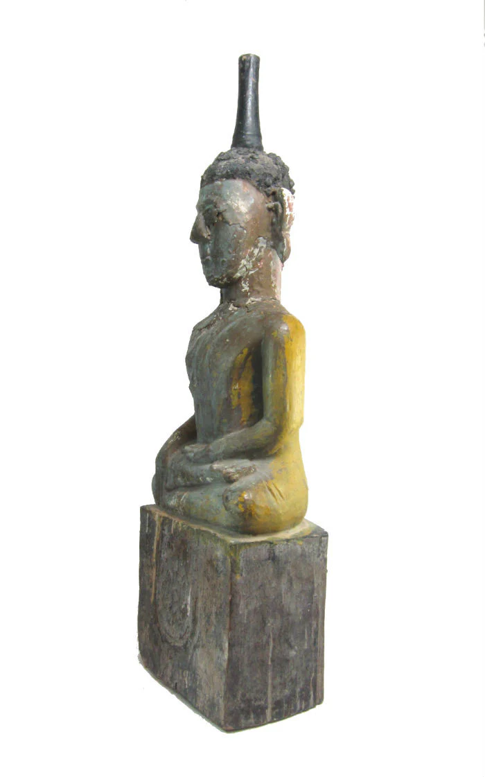 Buddha Statue Antique Laos ca.1920-40 26" Tall - Image 2