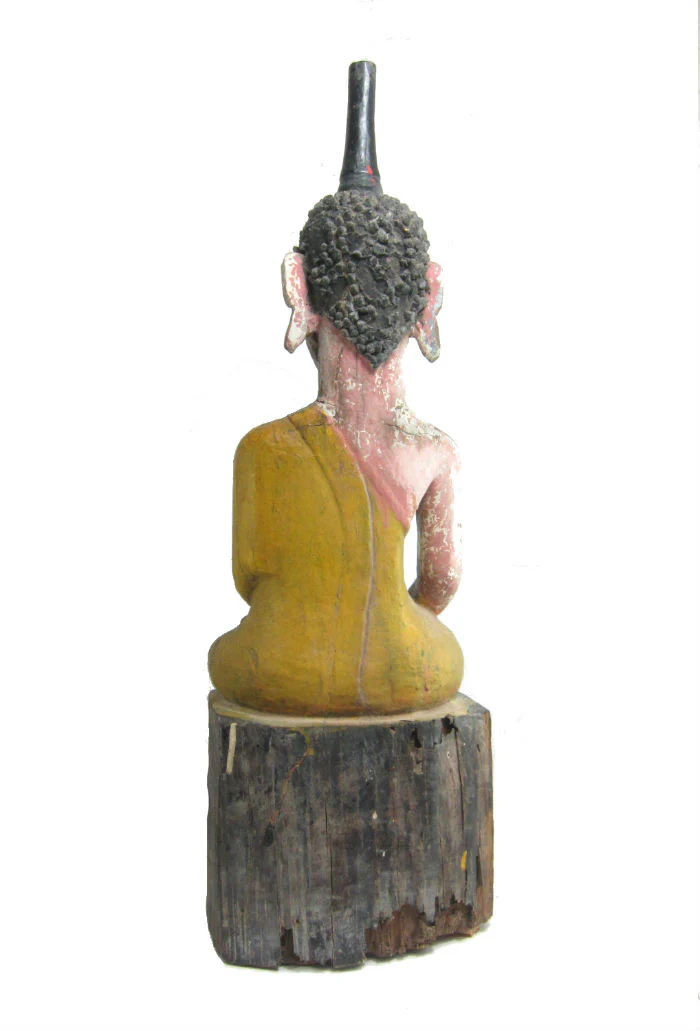 Buddha Statue Antique Laos ca.1920-40 26" Tall - Image 3
