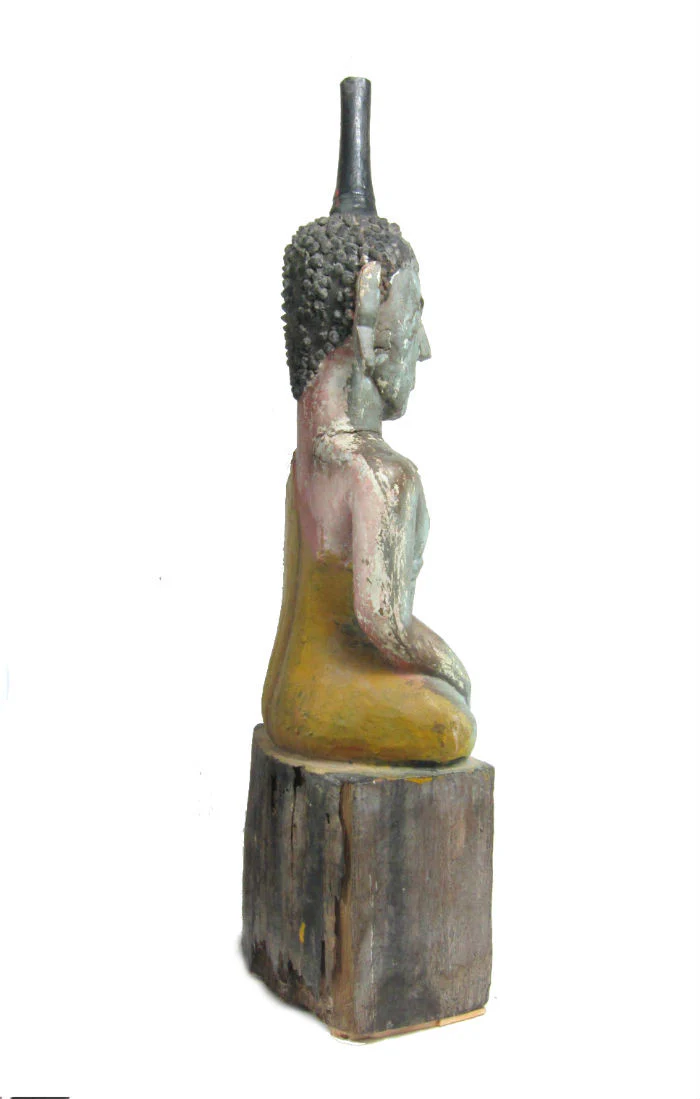 Buddha Statue Antique Laos ca.1920-40 26" Tall - Image 4