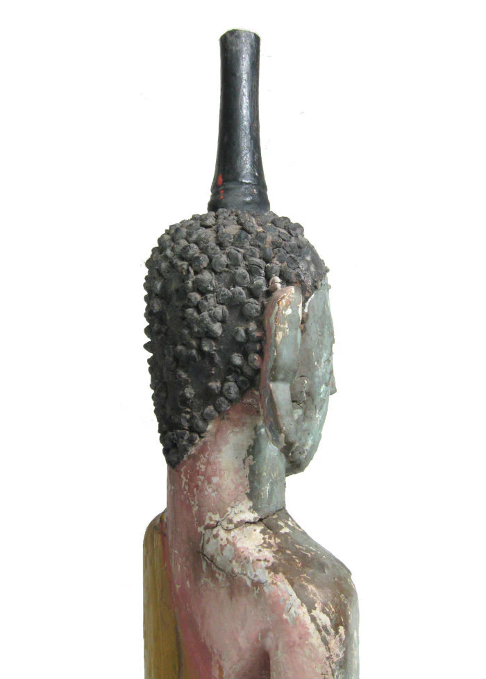 Buddha Statue Antique Laos ca.1920-40 26" Tall - Image 8