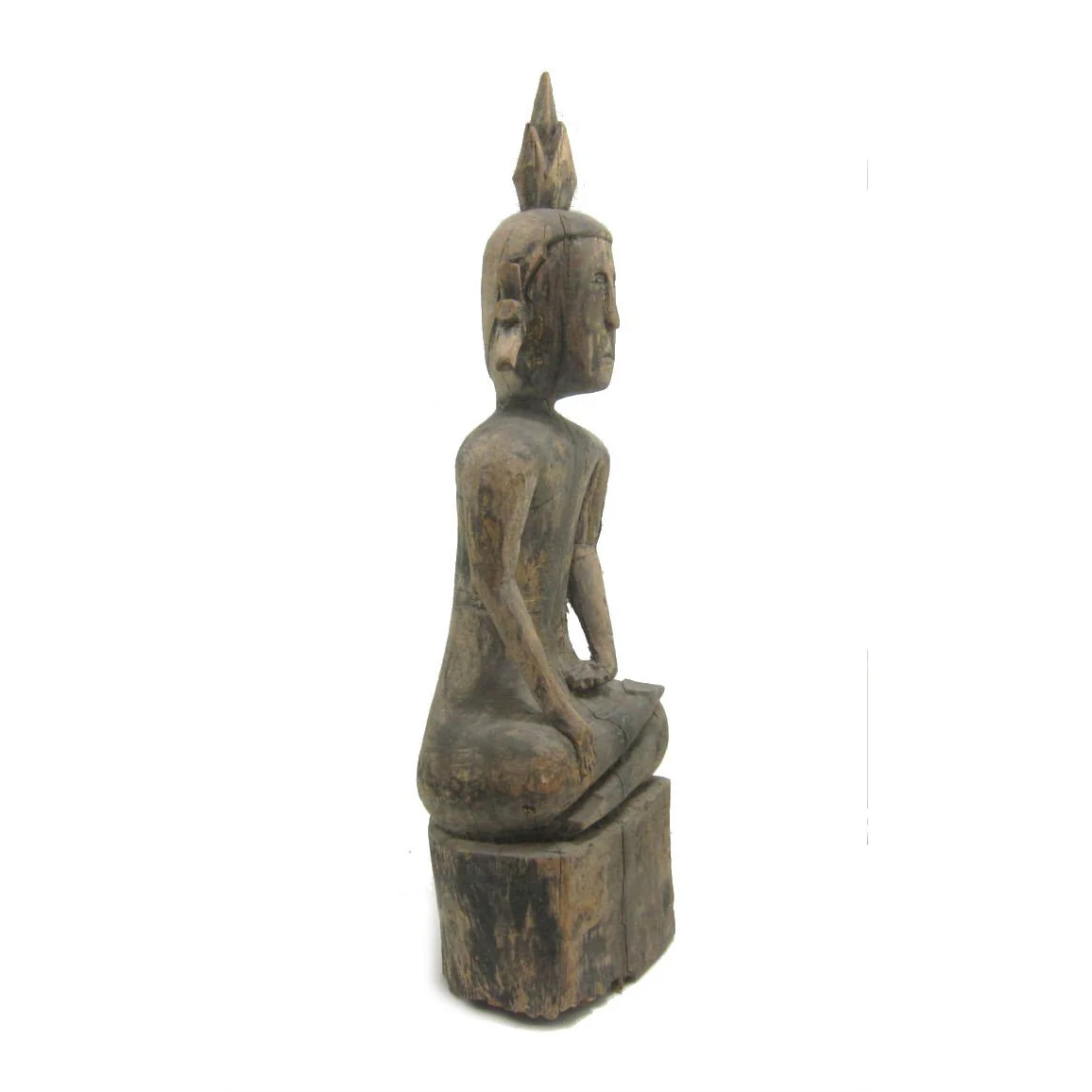 Buddha Statue Antique Laos ca.1920-40 Tall 16" - Image 2