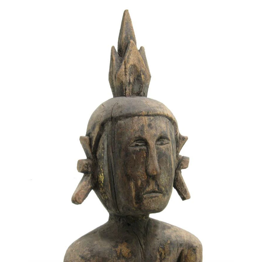 Buddha Statue Antique Laos ca.1920-40 Tall 16" - Image 5