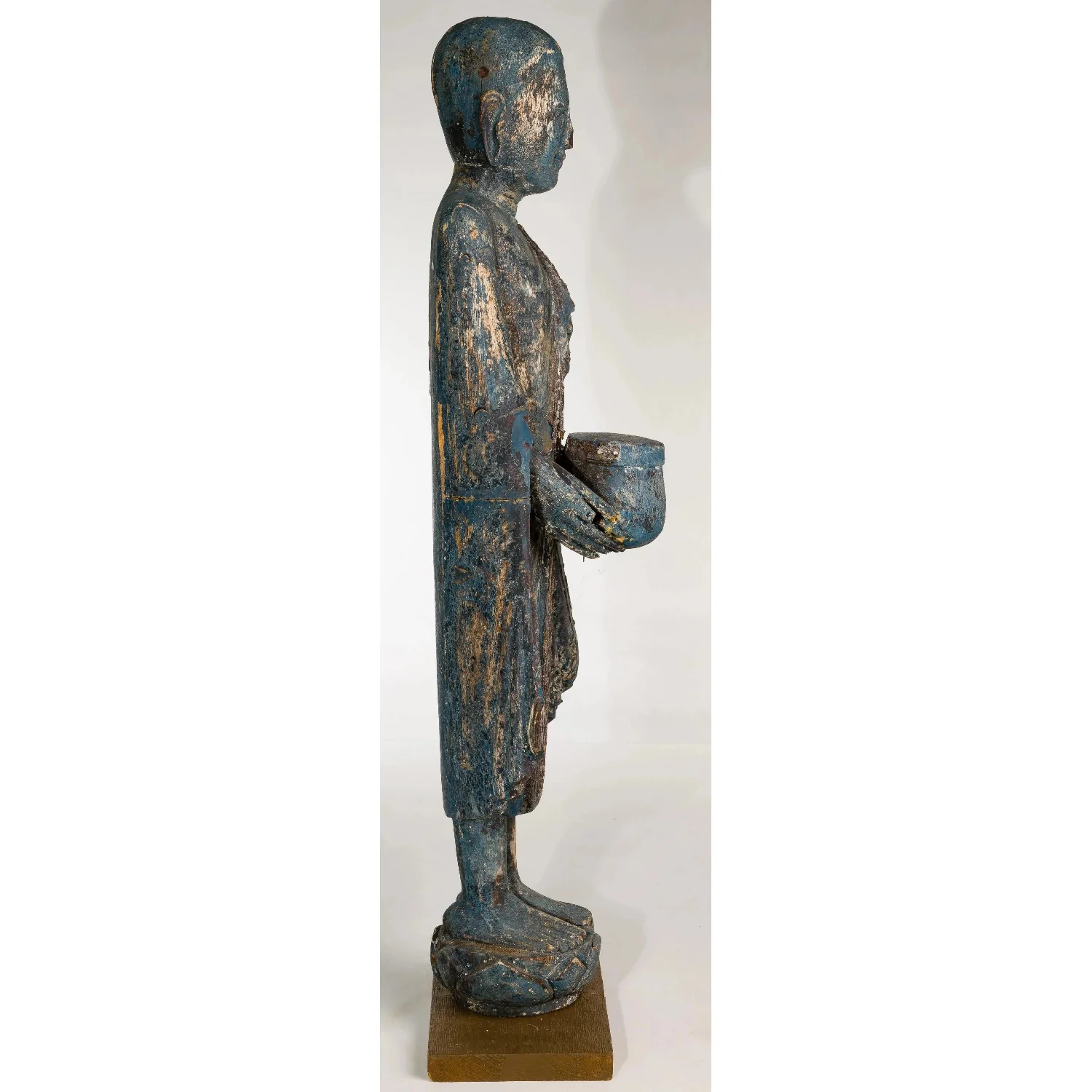 Buddhist Monk Sculpture Large, Burma ca Late 19th Early 20th Century - Image 3