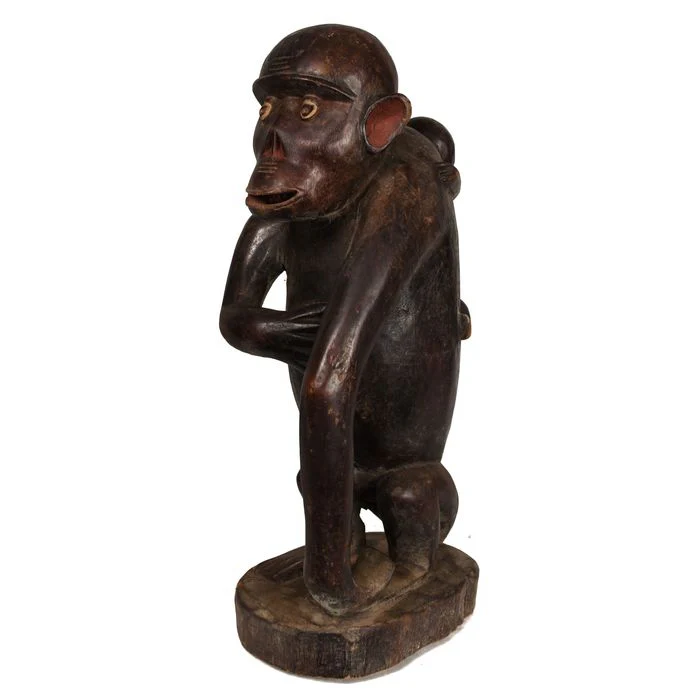 Bulu Ngil Monkey Figure, Cameroon #92 - Image 3