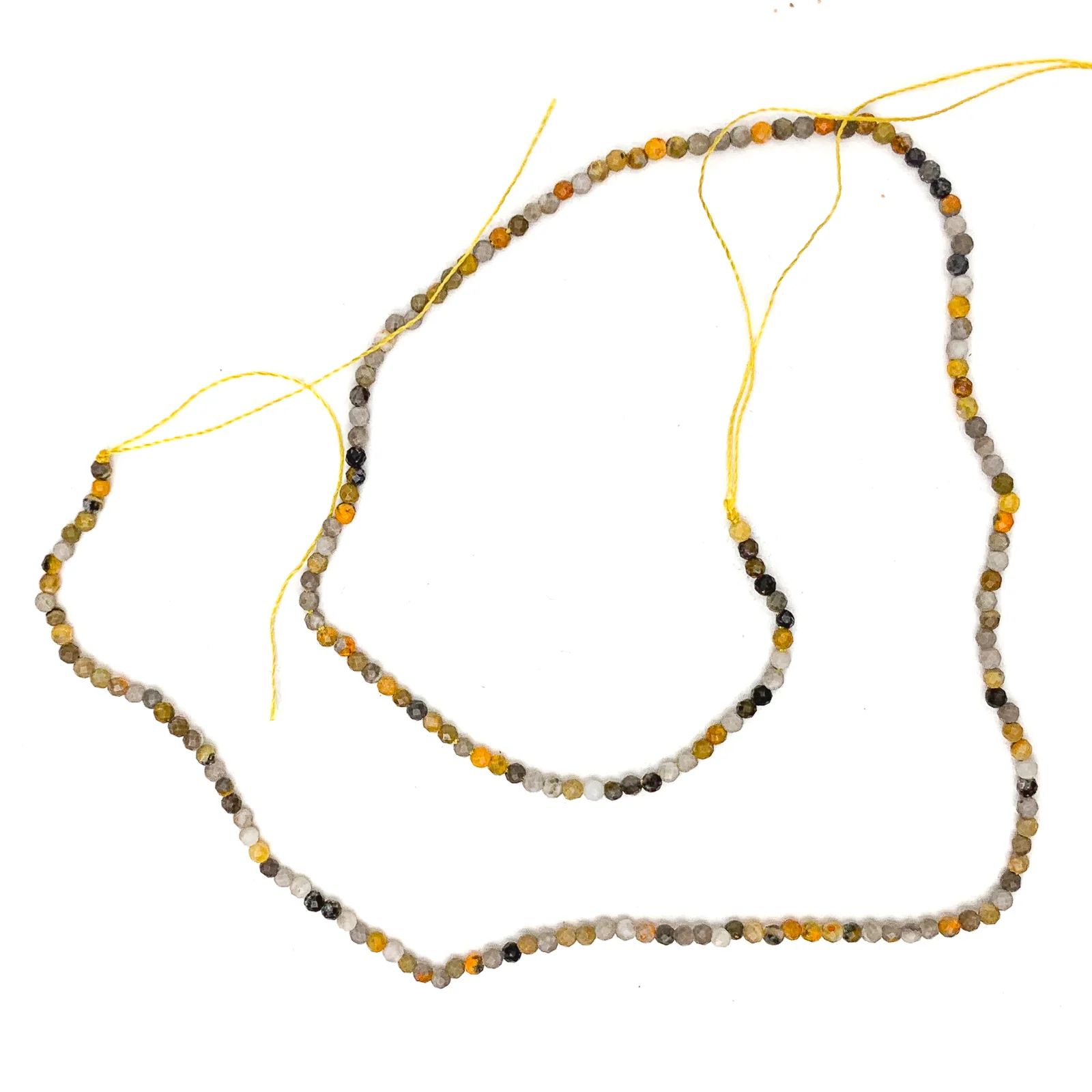 Bumblebee Jasper 2mm Faceted Rounds Bead Strand - Image 2