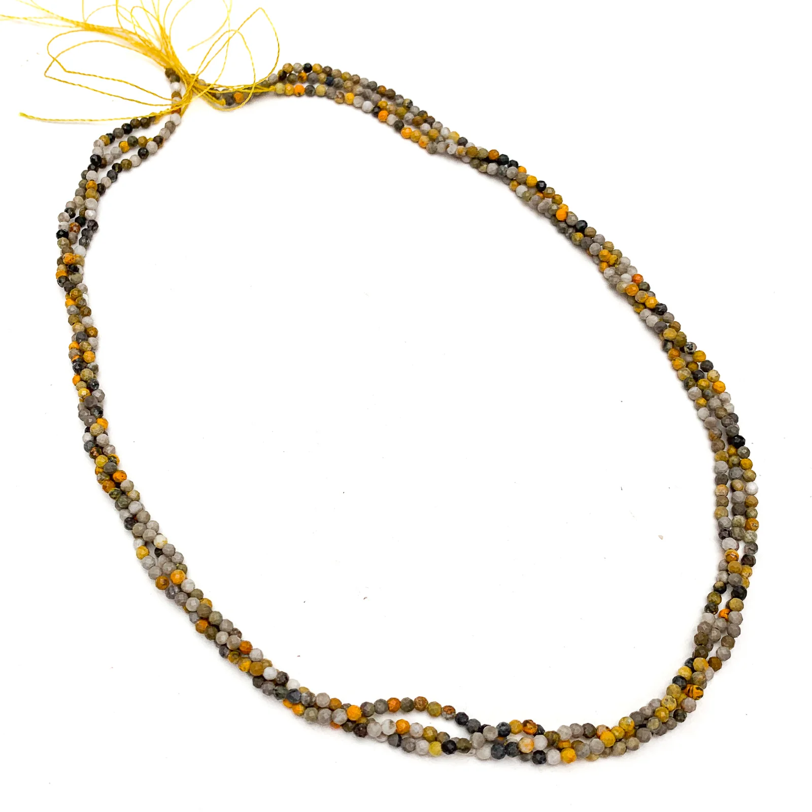 Bumblebee Jasper 2mm Faceted Rounds Bead Strand - Image 3