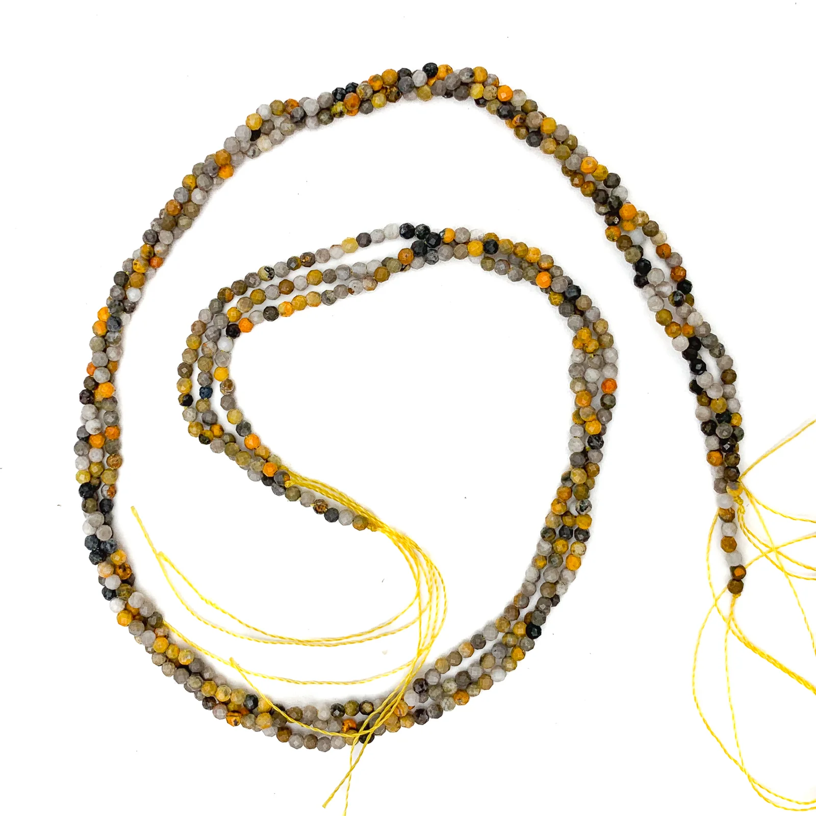 Bumblebee Jasper 2mm Faceted Rounds Bead Strand - Image 4