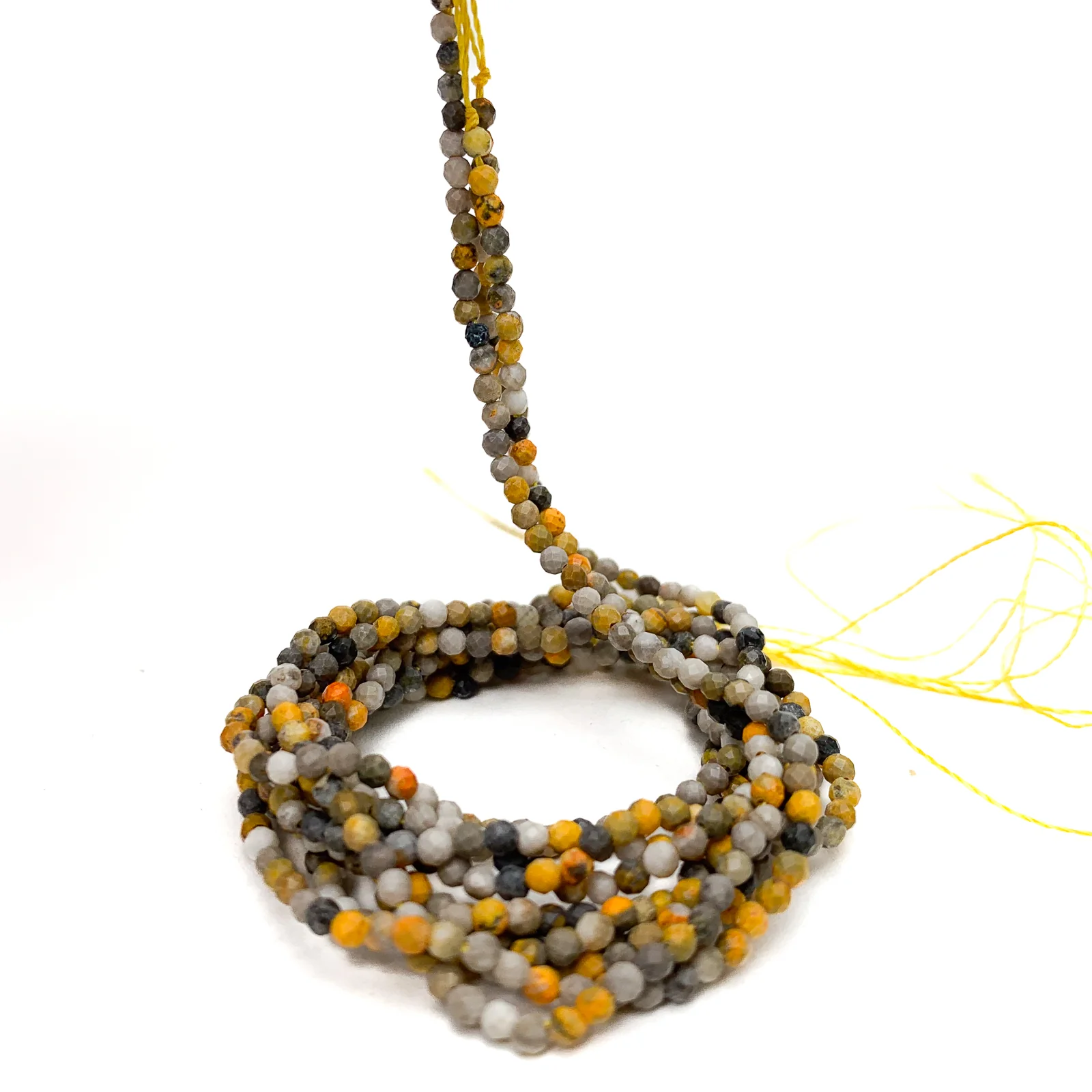 Bumblebee Jasper 2mm Faceted Rounds Bead Strand - Image 5