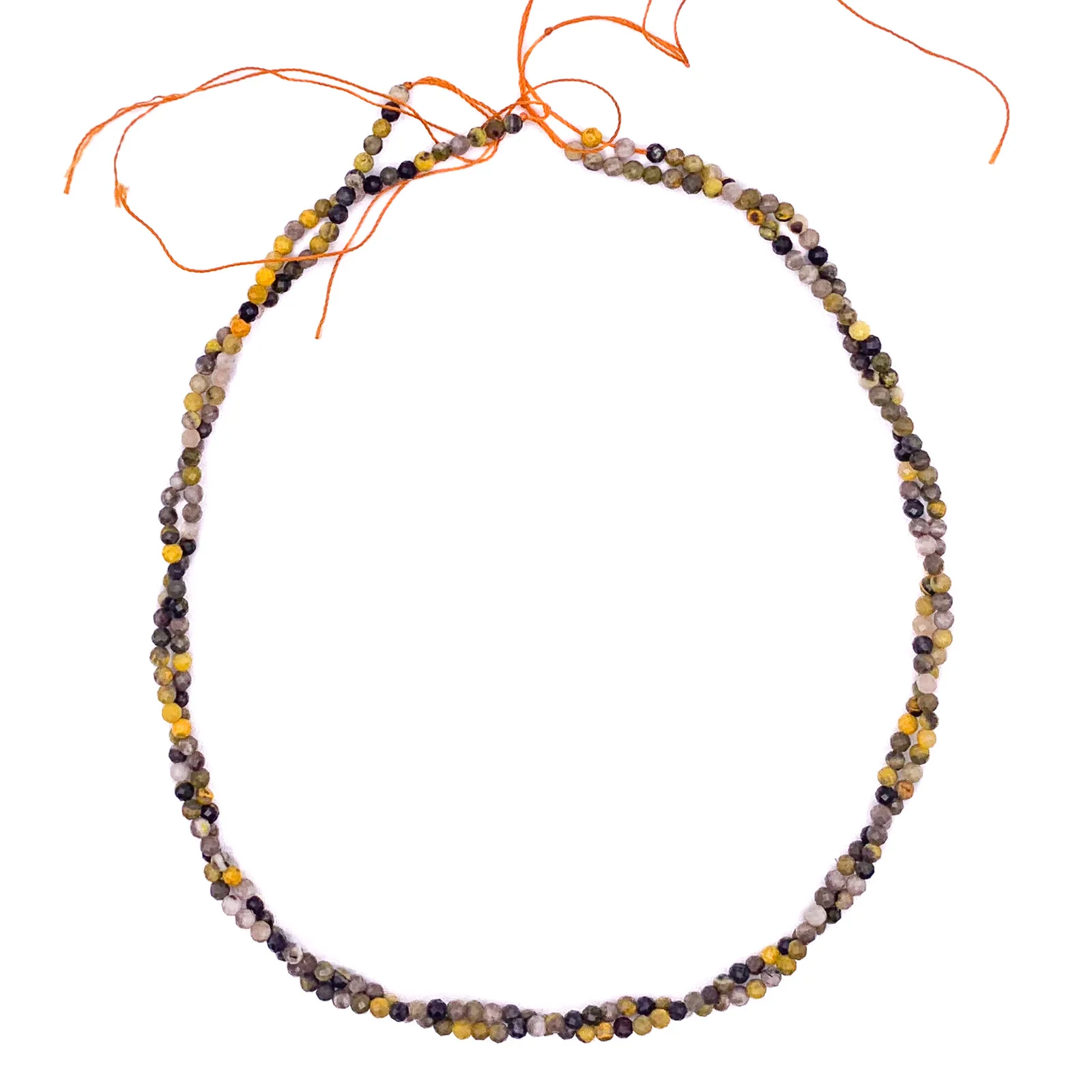 Bumblebee Jasper 3mm Faceted Round Bead Strand - Image 7