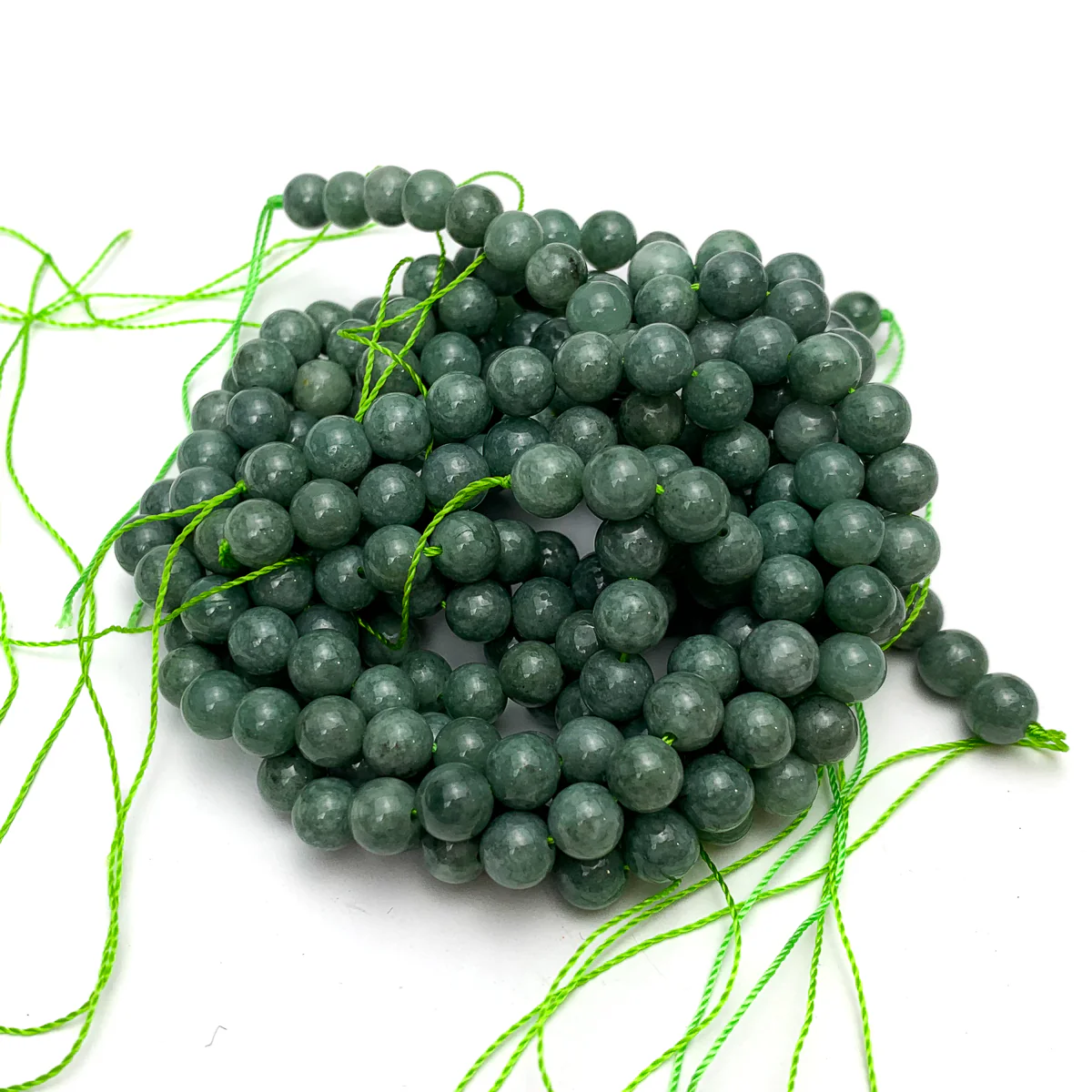 Burmese Jadeite 6mm Smooth Rounds - Image 3