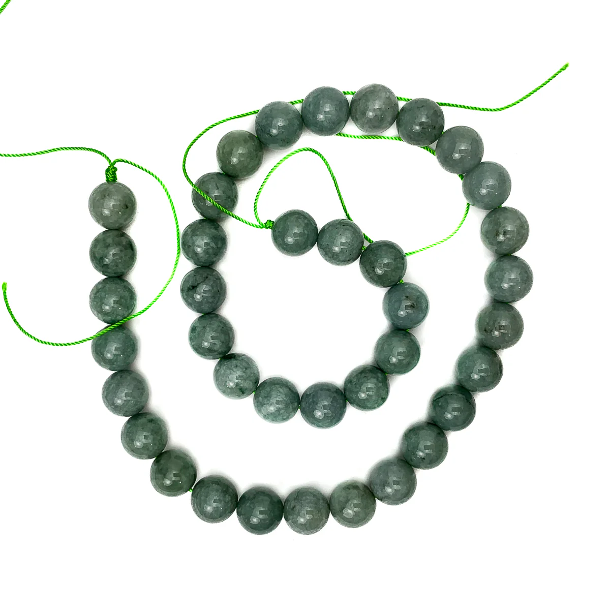 Burmese Jadeite 10mm Smooth Rounds - Image 2