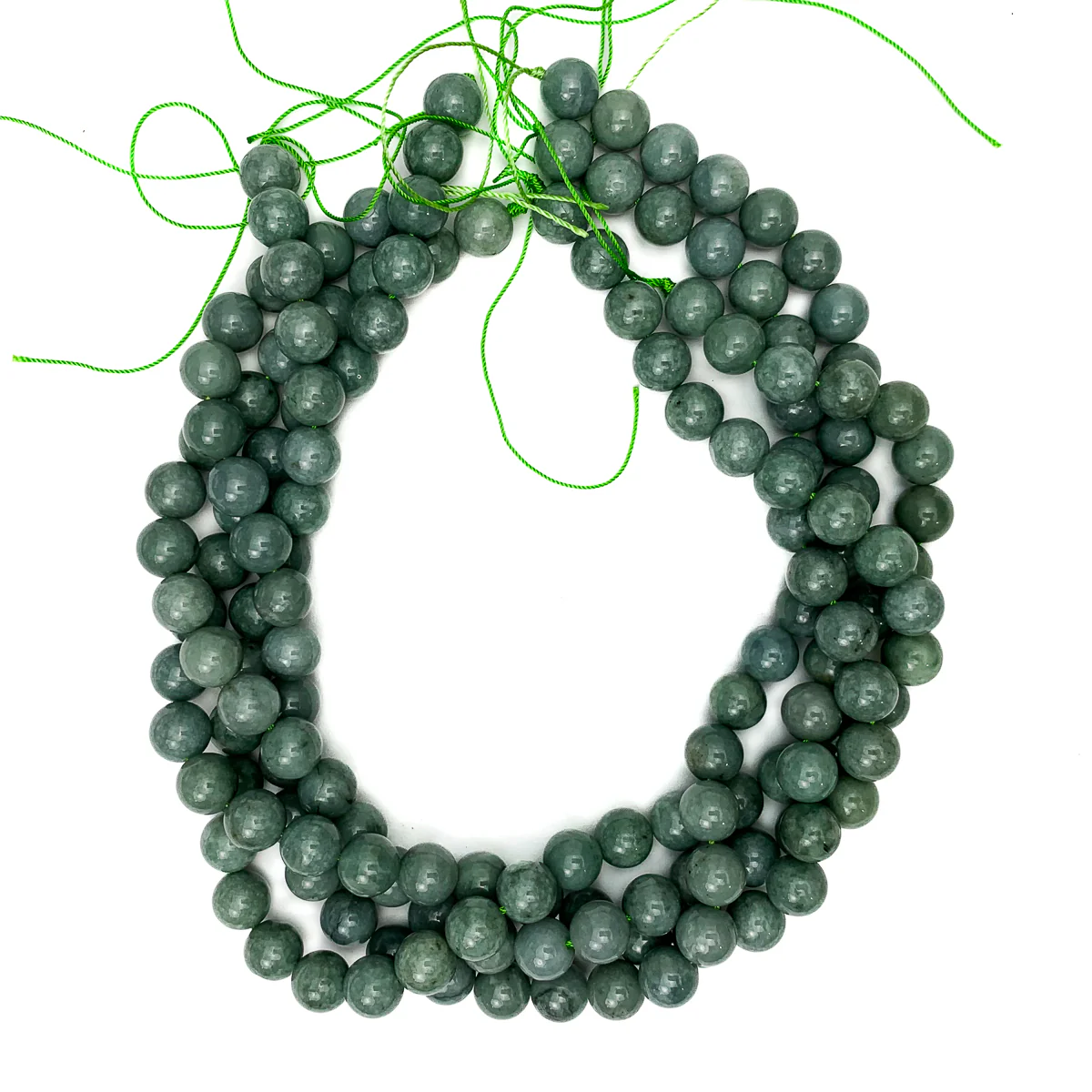 Burmese Jadeite 10mm Smooth Rounds - Image 3
