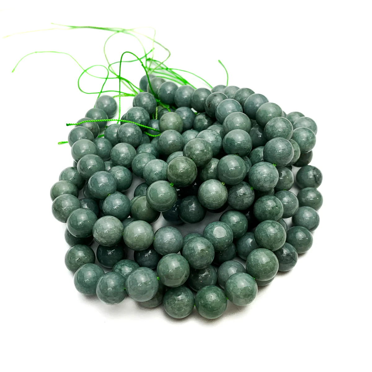 Burmese Jadeite 10mm Smooth Rounds - Image 4