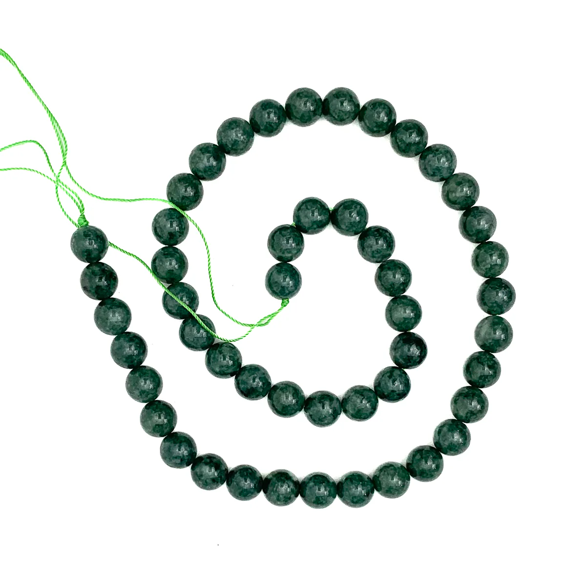 Burmese Jadeite 8mm Smooth Rounds - Image 2