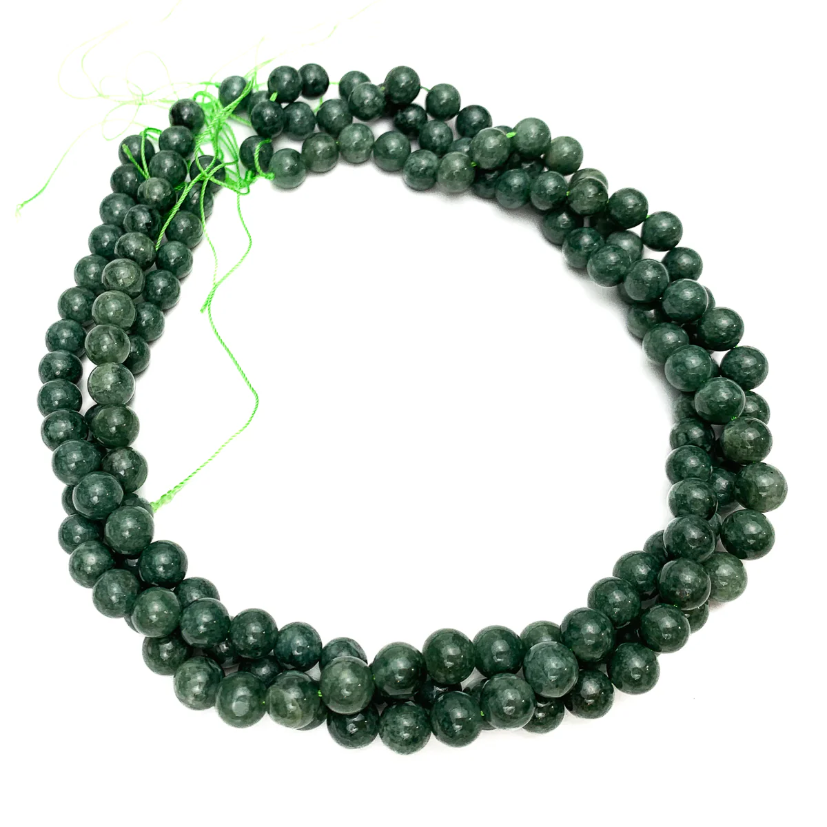 Burmese Jadeite 8mm Smooth Rounds - Image 3