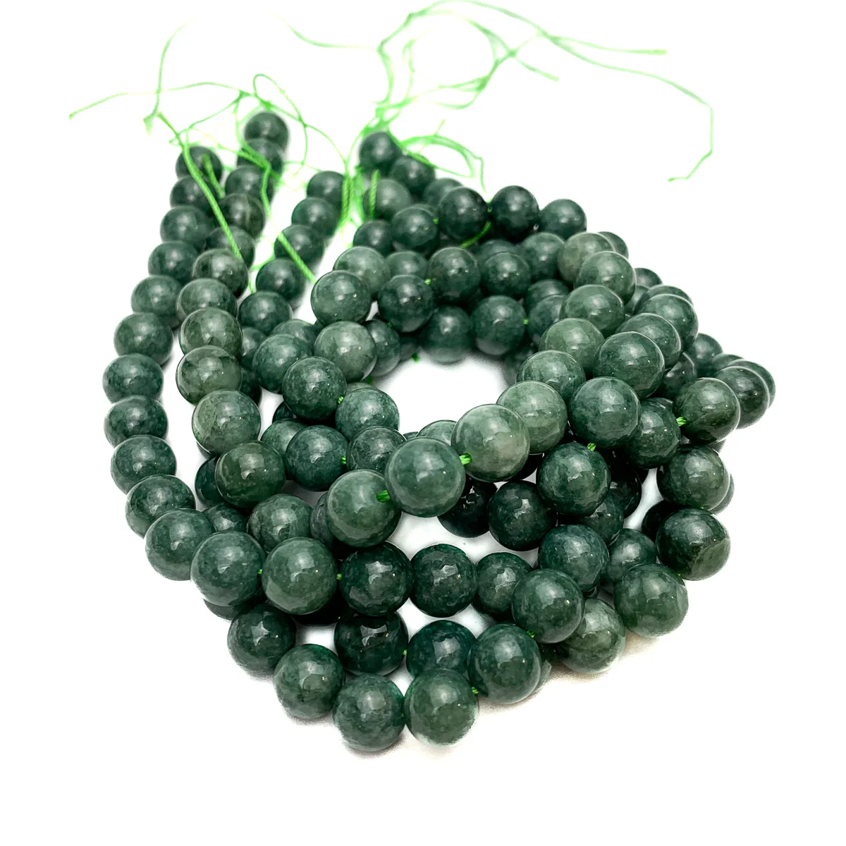 Burmese Jadeite 8mm Smooth Rounds - Image 4