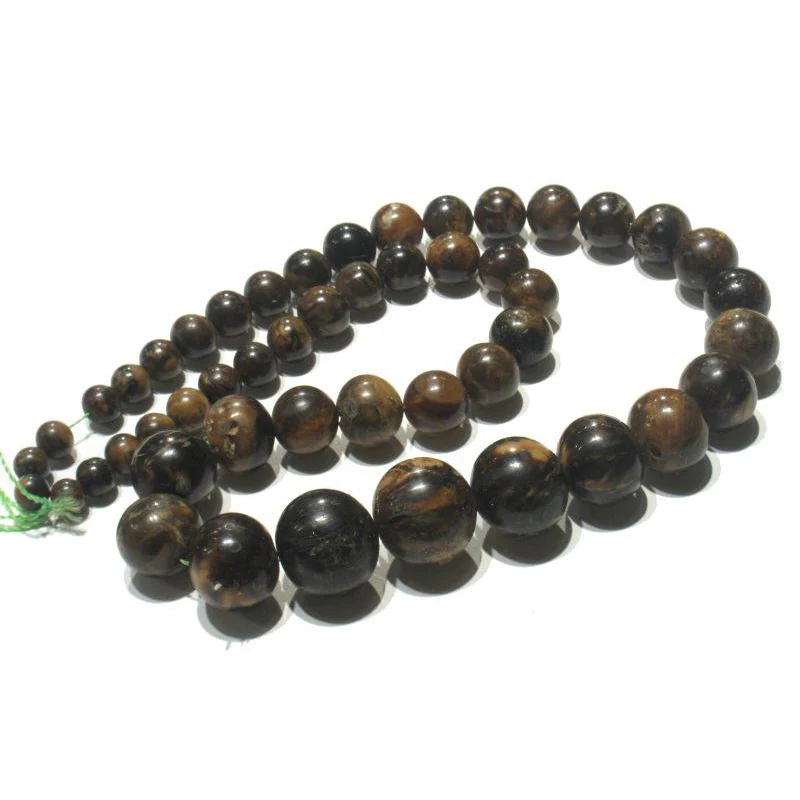 Burmite "Root Amber" Graduated Rounds Strand - Image 2