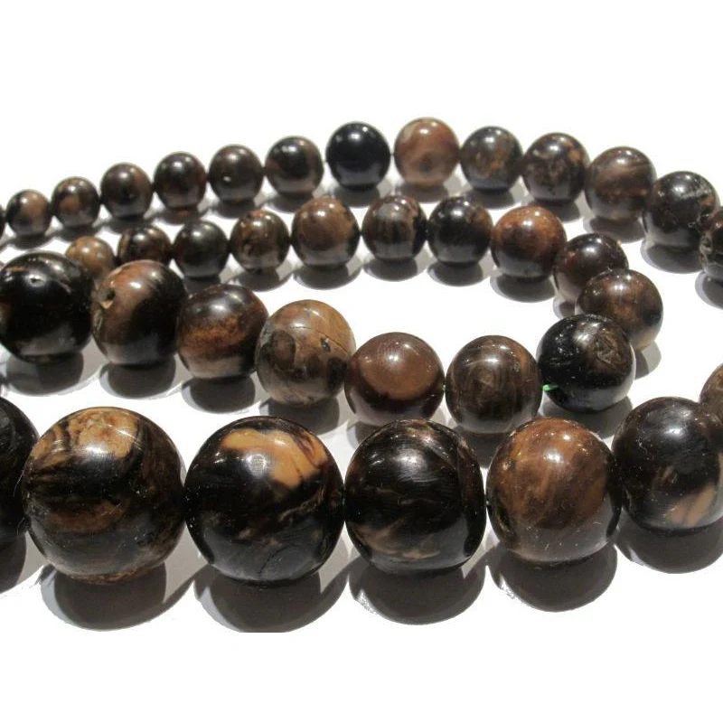 Burmite "Root Amber" Graduated Rounds Strand - Image 3