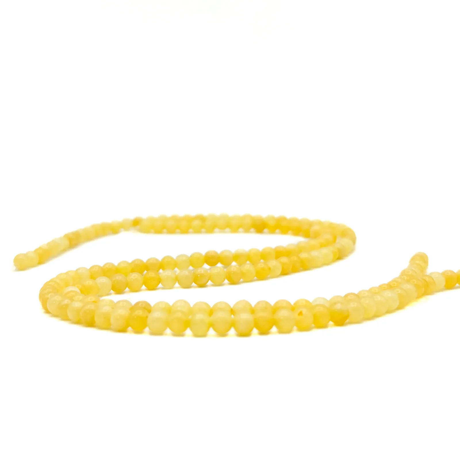 Calcite Golden 4mm Smooth Rounds Bead Strand - Image 4