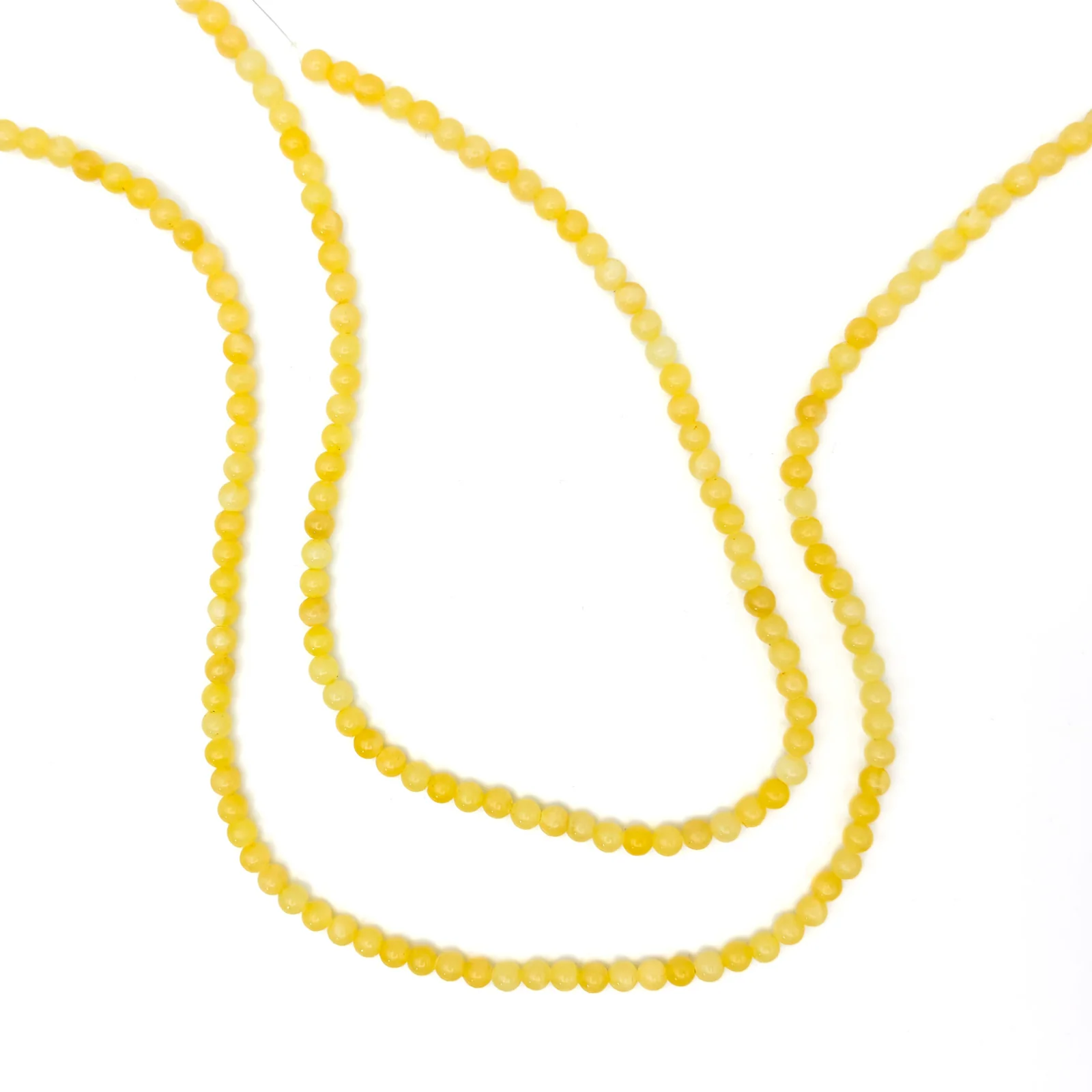 Calcite Golden 4mm Smooth Rounds Bead Strand - Image 5
