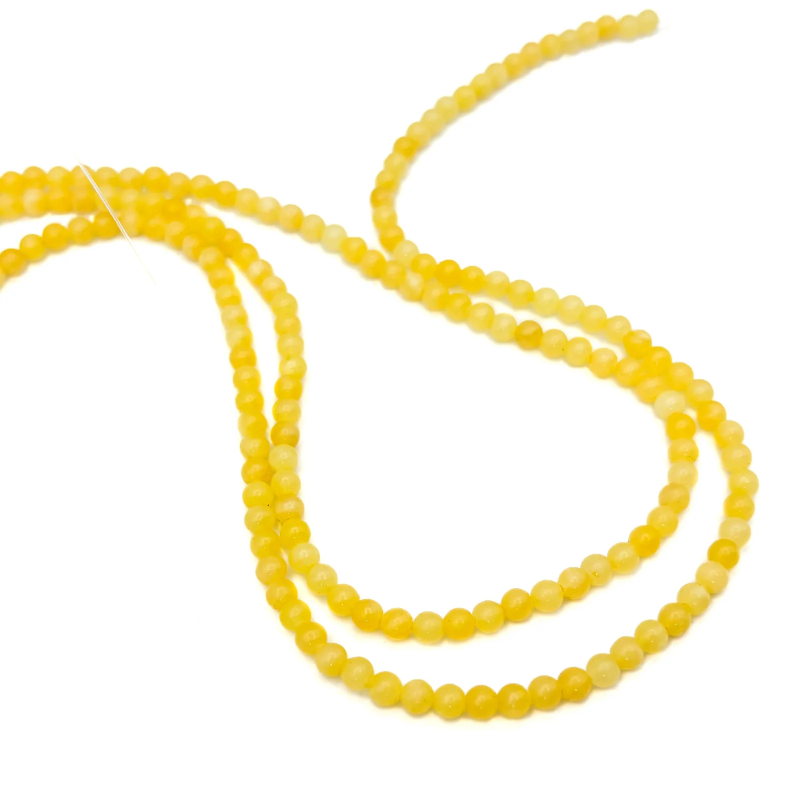 Calcite Golden 4mm Smooth Rounds Bead Strand - Image 6