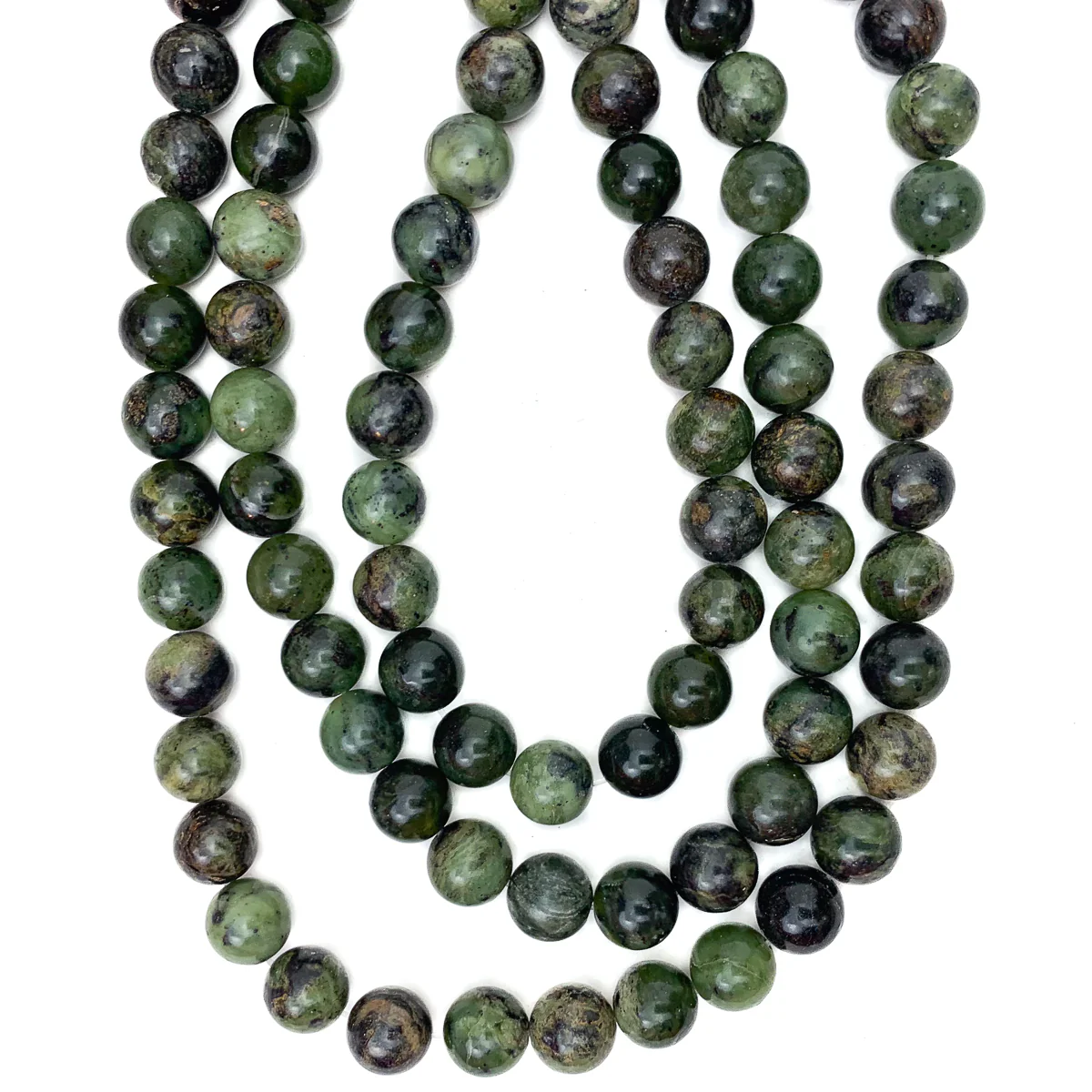 Canadian Jade 10mm Smooth Rounds Bead Strand - Image 5