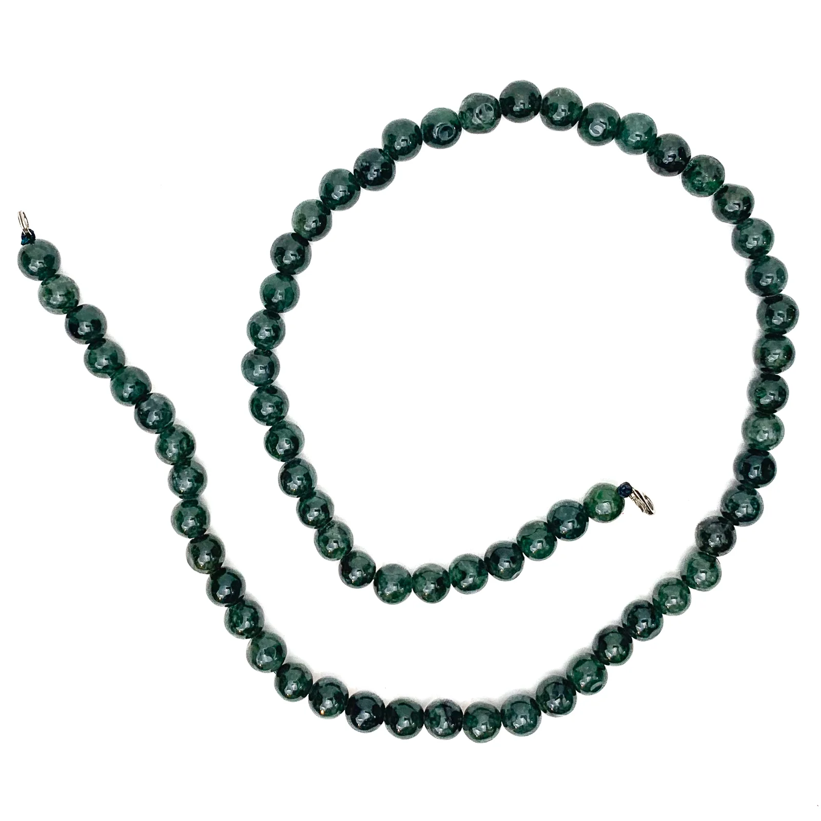 Canadian Jade 10mm Smooth Rounds Bead Strand / Necklace - Image 2