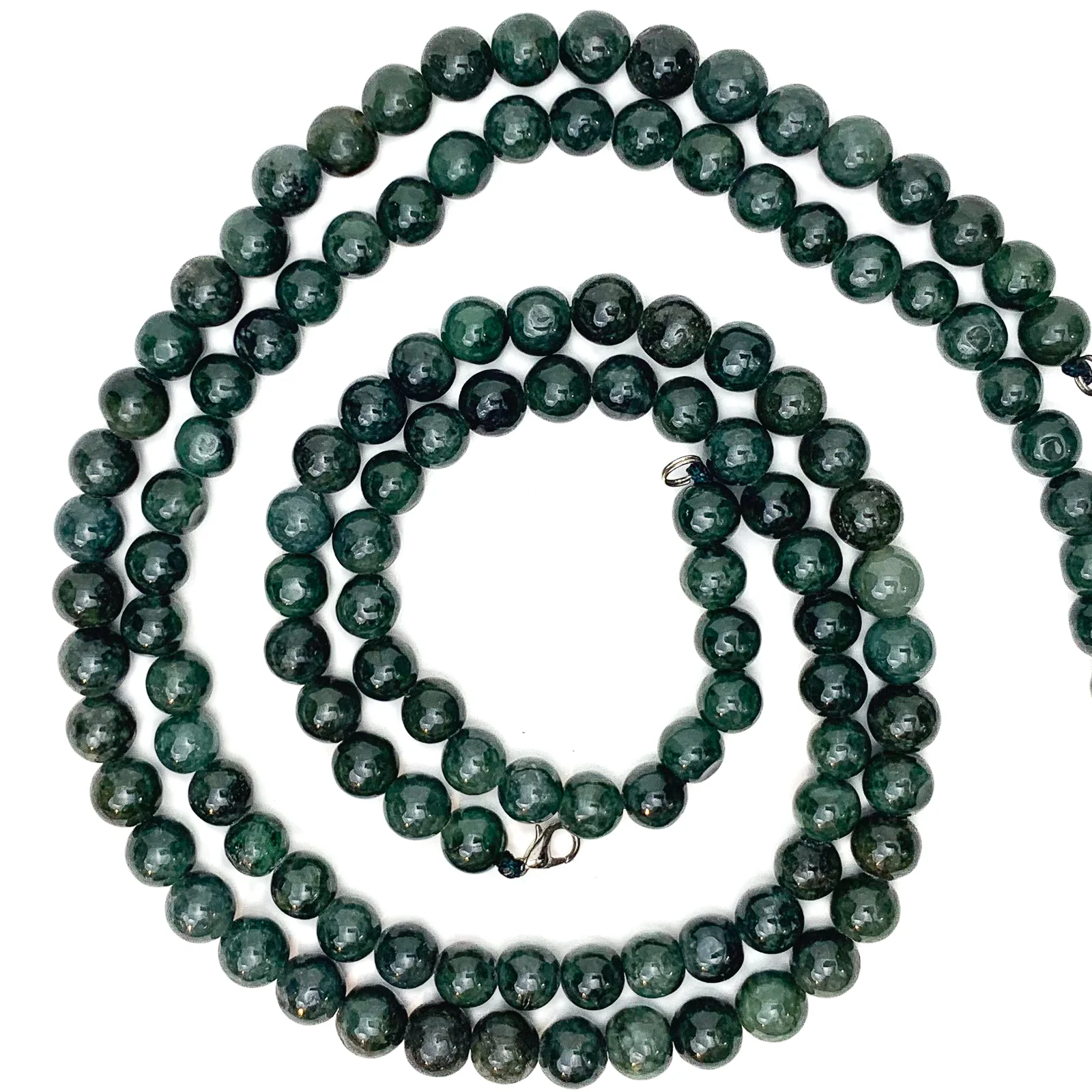 Canadian Jade 10mm Smooth Rounds Bead Strand / Necklace - Image 4