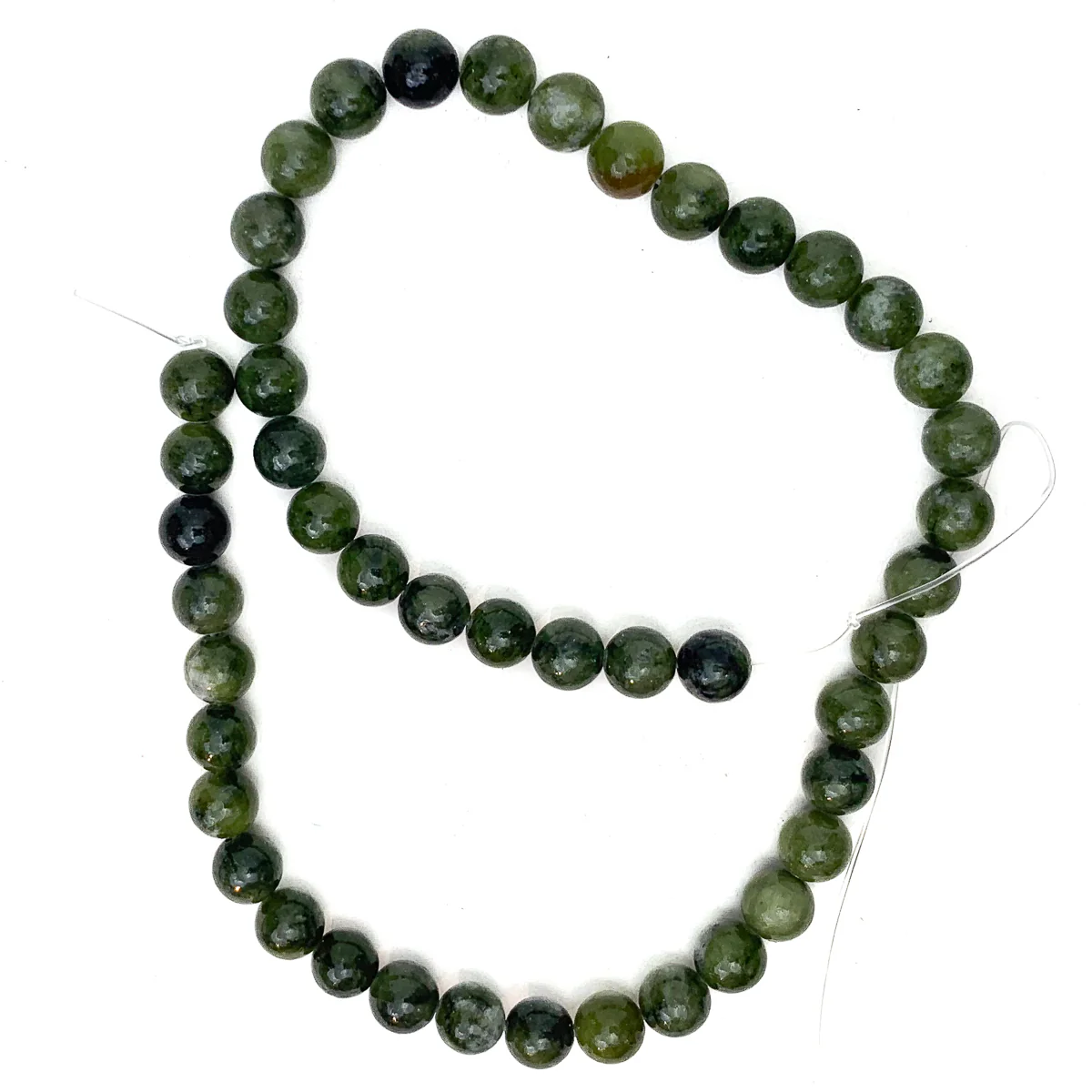 Canadian Jade 8mm Smooth Rounds Bead Strand - Image 2