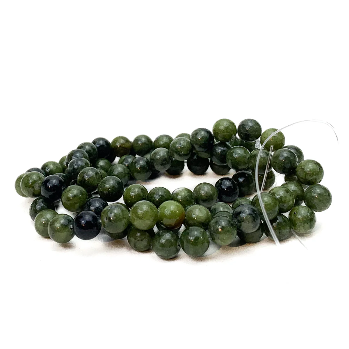 Canadian Jade 8mm Smooth Rounds Bead Strand - Image 3