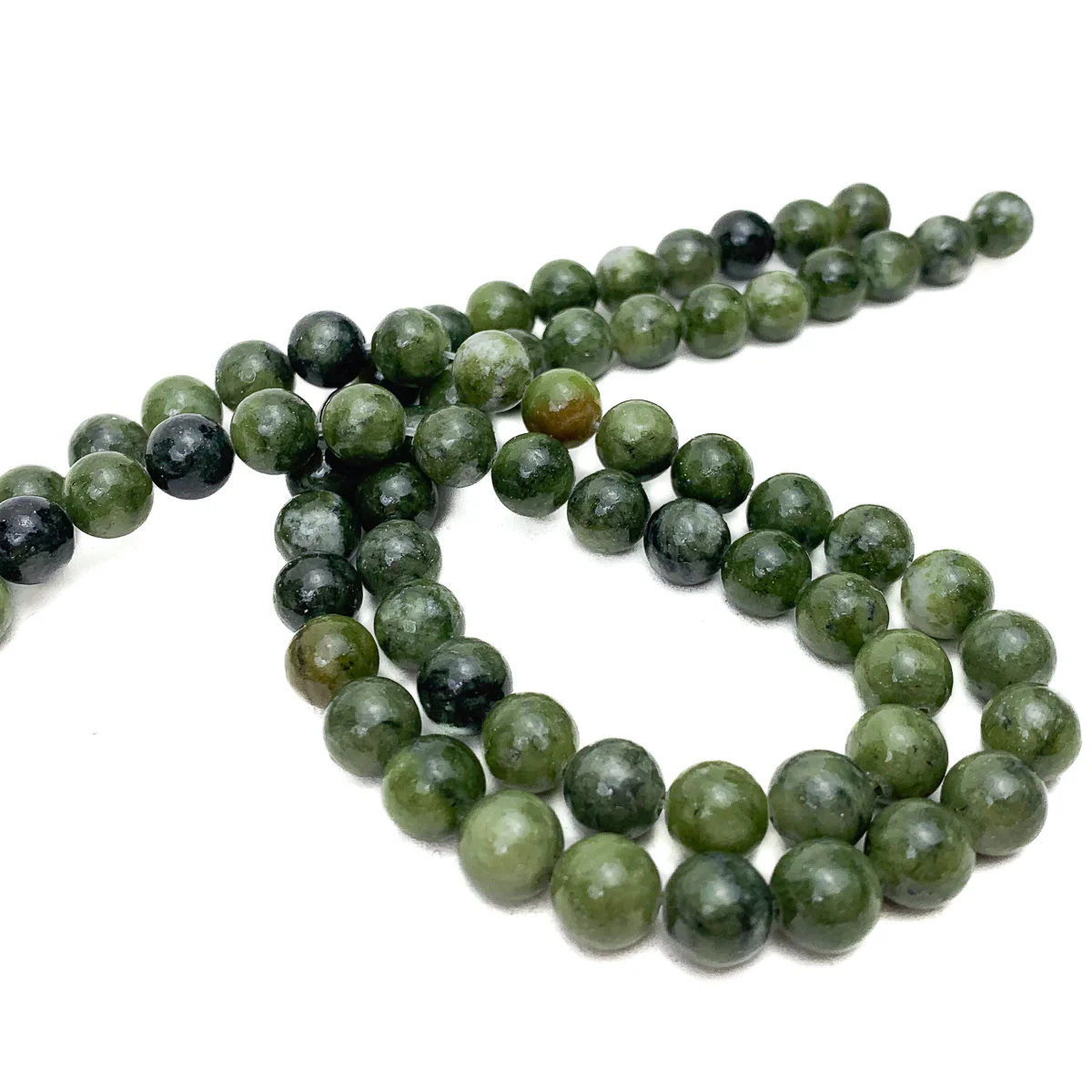 Canadian Jade 8mm Smooth Rounds Bead Strand - Image 4