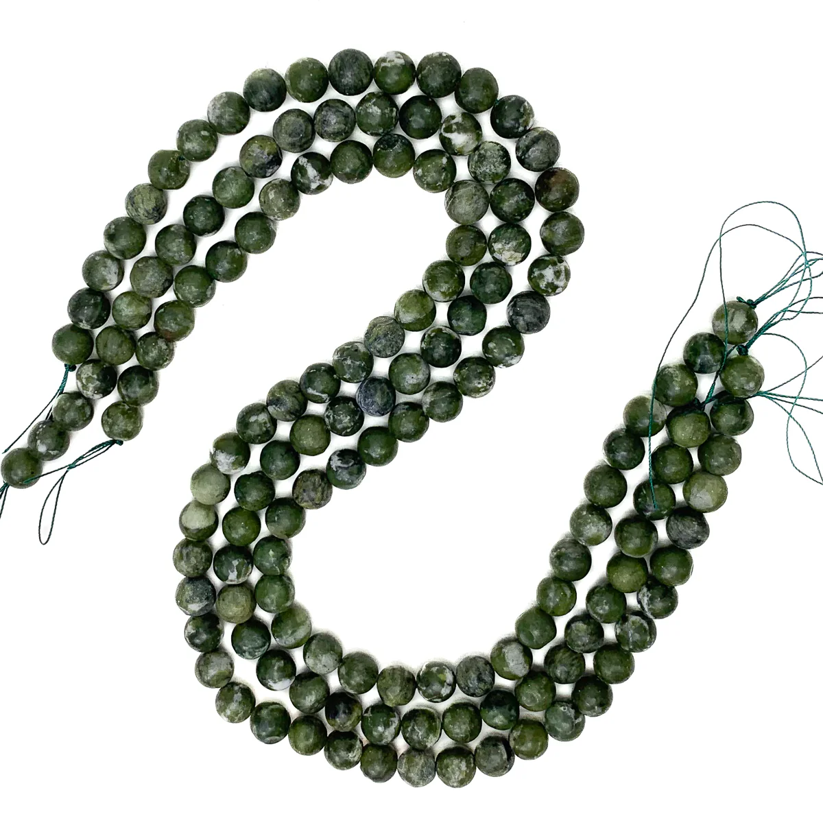 Canadian Jade Matte 8mm Smooth Rounds Bead Strand - Image 4