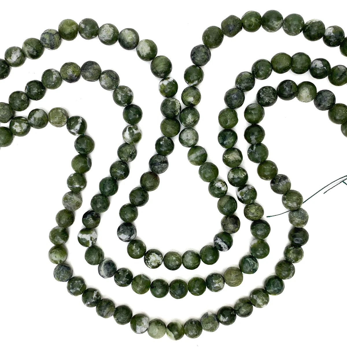 Canadian Jade Matte 8mm Smooth Rounds Bead Strand - Image 5