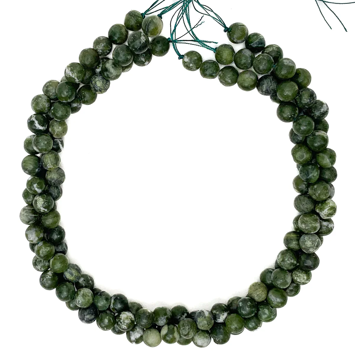 Canadian Jade Matte 8mm Smooth Rounds Bead Strand - Image 6