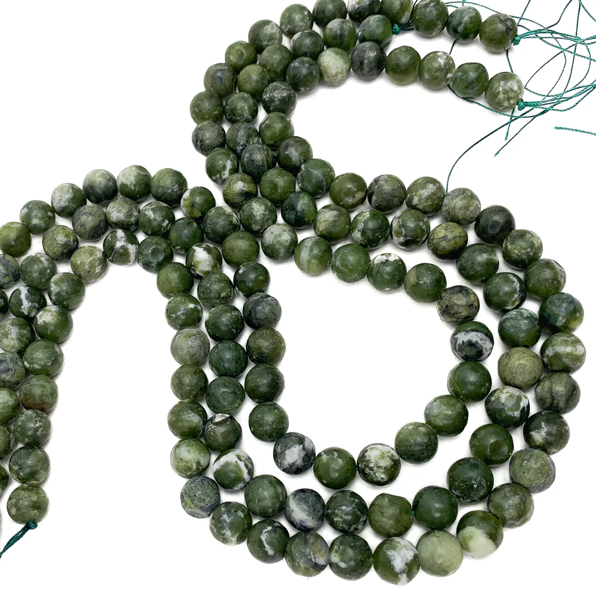 Canadian Jade Matte 8mm Smooth Rounds Bead Strand - Image 7
