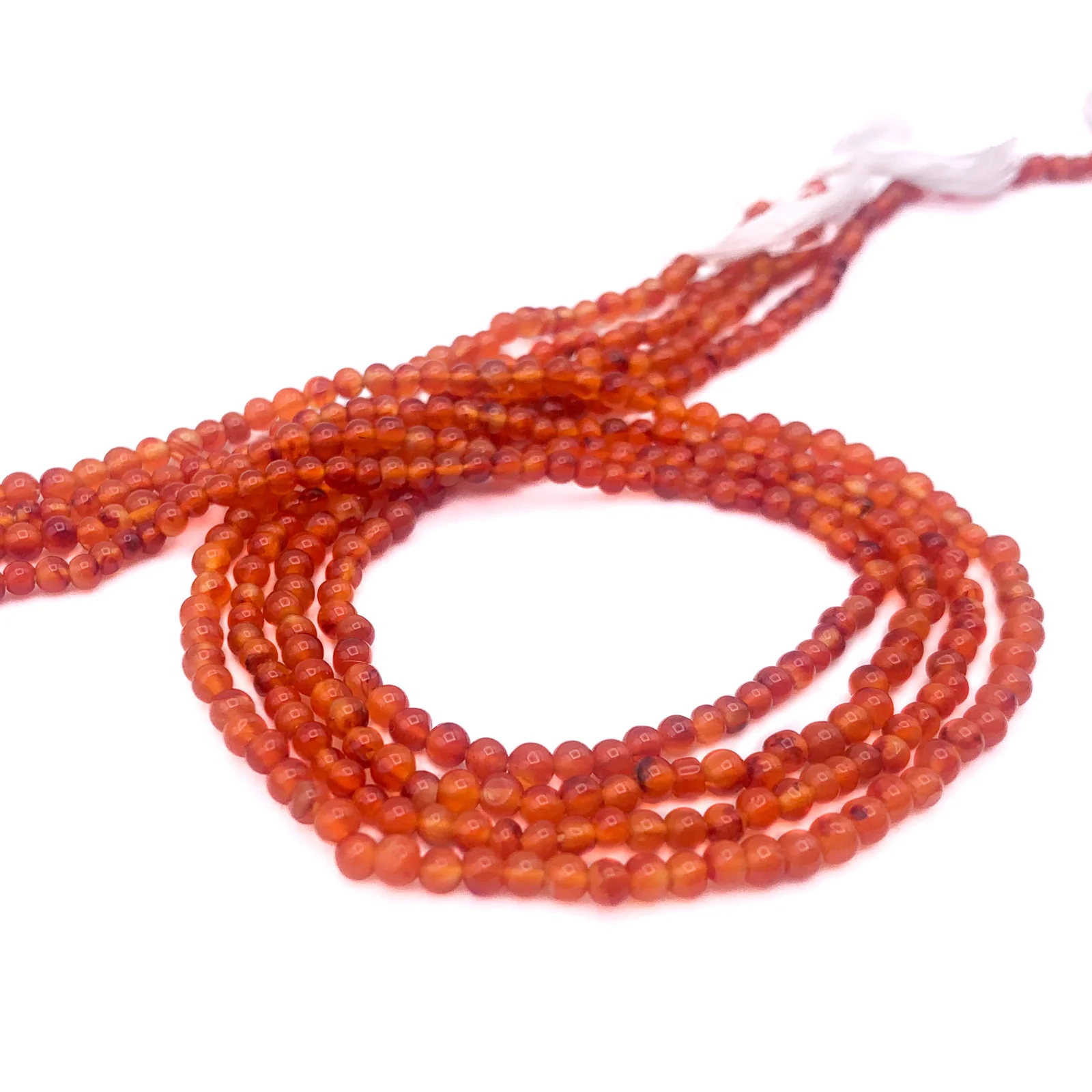 Carnelian 2.5mm Smooth Rounds Bead Strand - Image 3