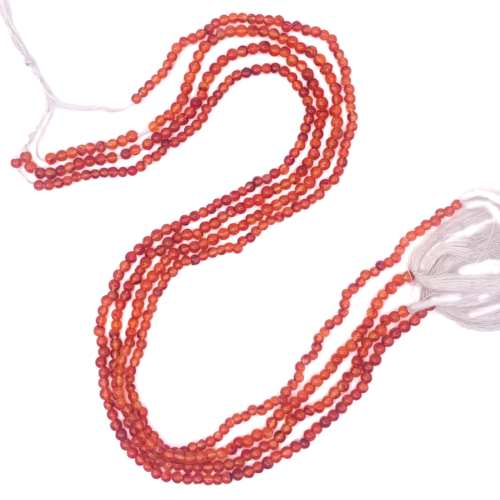 Carnelian 2.5mm Smooth Rounds Bead Strand - Image 4