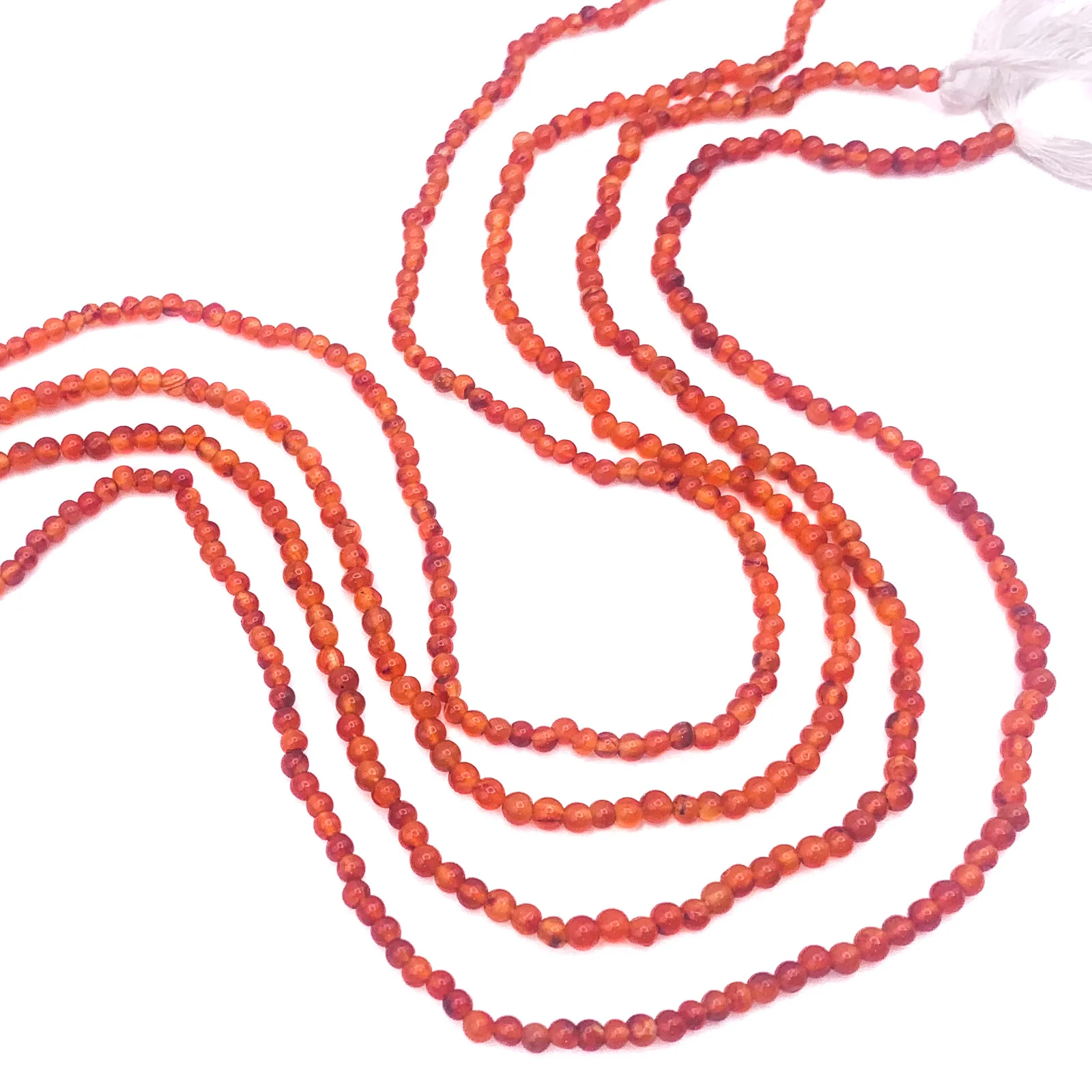 Carnelian 2.5mm Smooth Rounds Bead Strand - Image 6