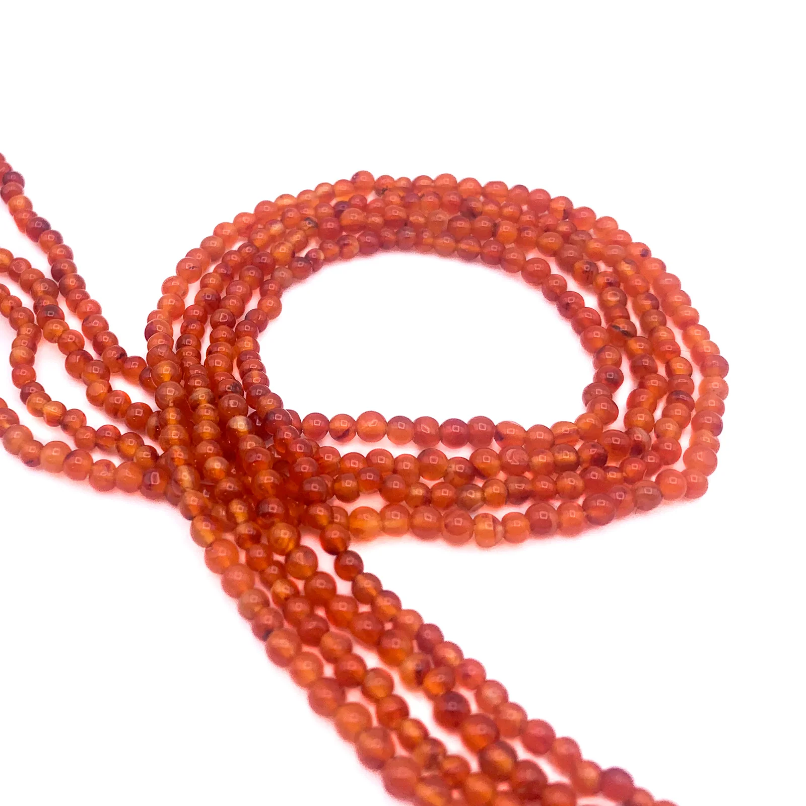 Carnelian 2.5mm Smooth Rounds Bead Strand - Image 7