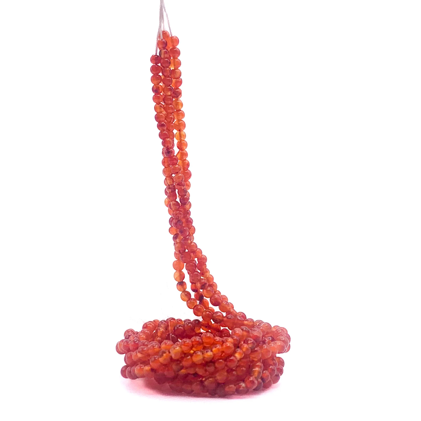 Carnelian 2.5mm Smooth Rounds Bead Strand - Image 8