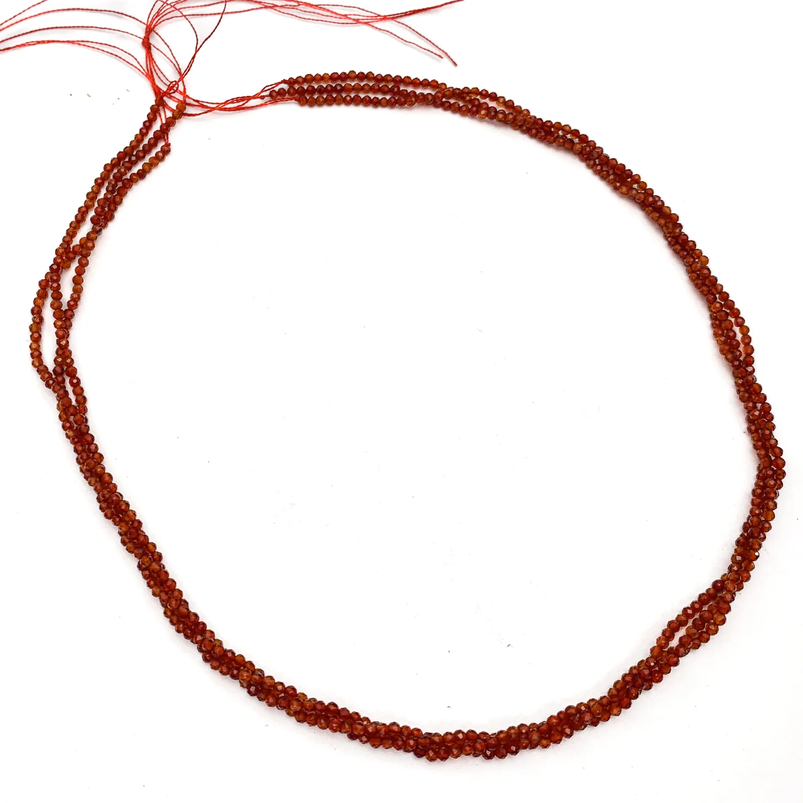Carnelian 2mm Faceted Rounds Bead Strand - Image 4