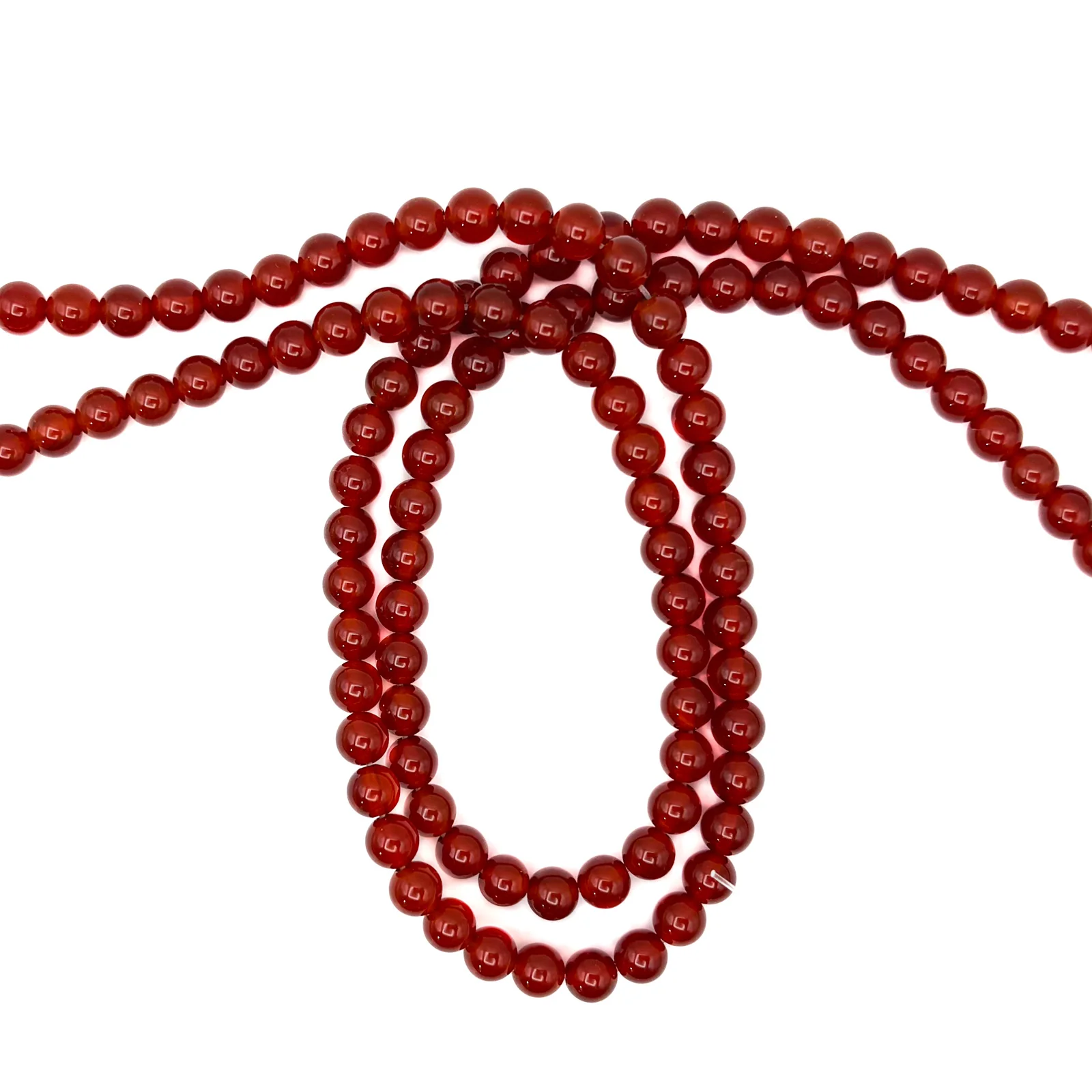 Carnelian 6mm Smooth Rounds Bead Strand - Image 4