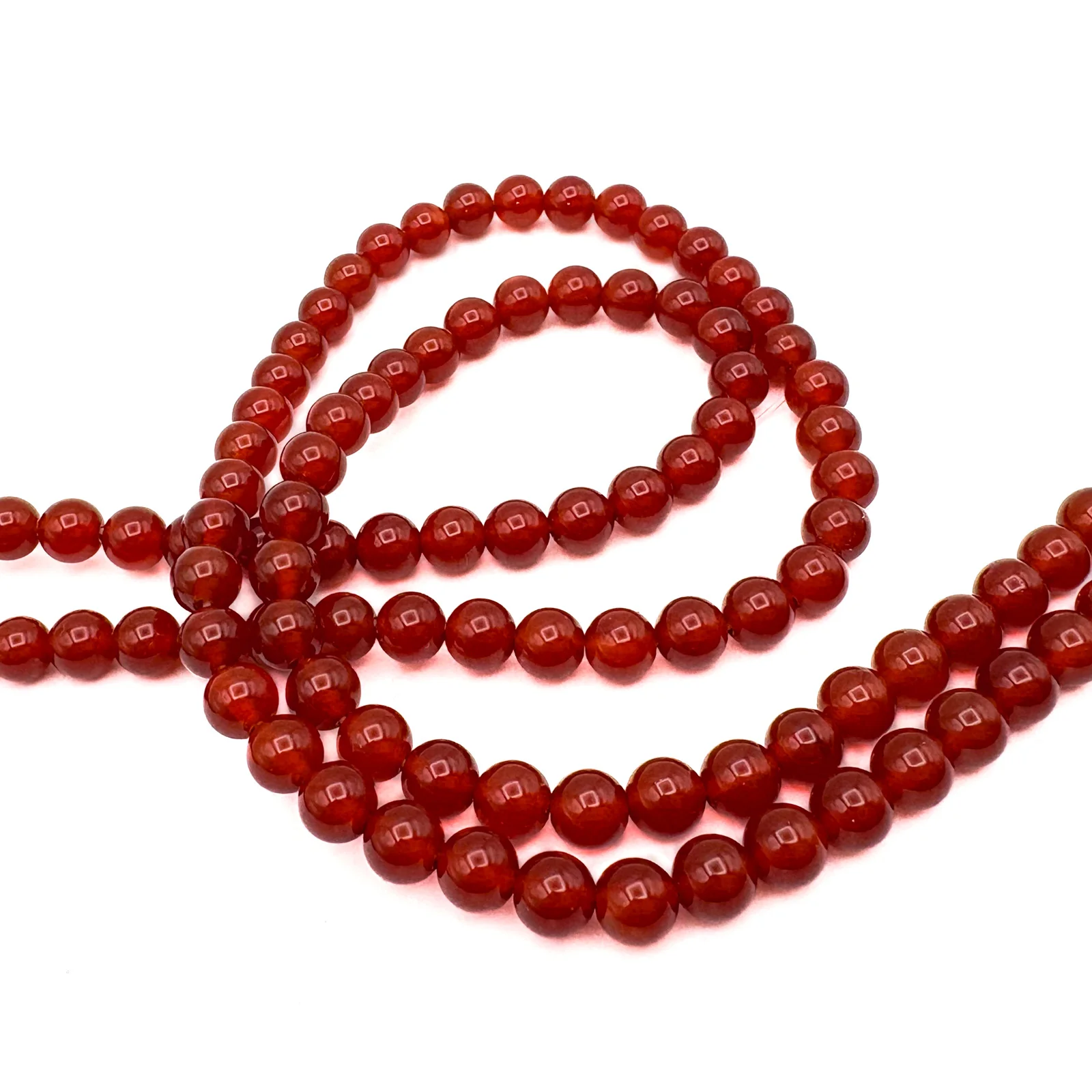 Carnelian 6mm Smooth Rounds Bead Strand - Image 6