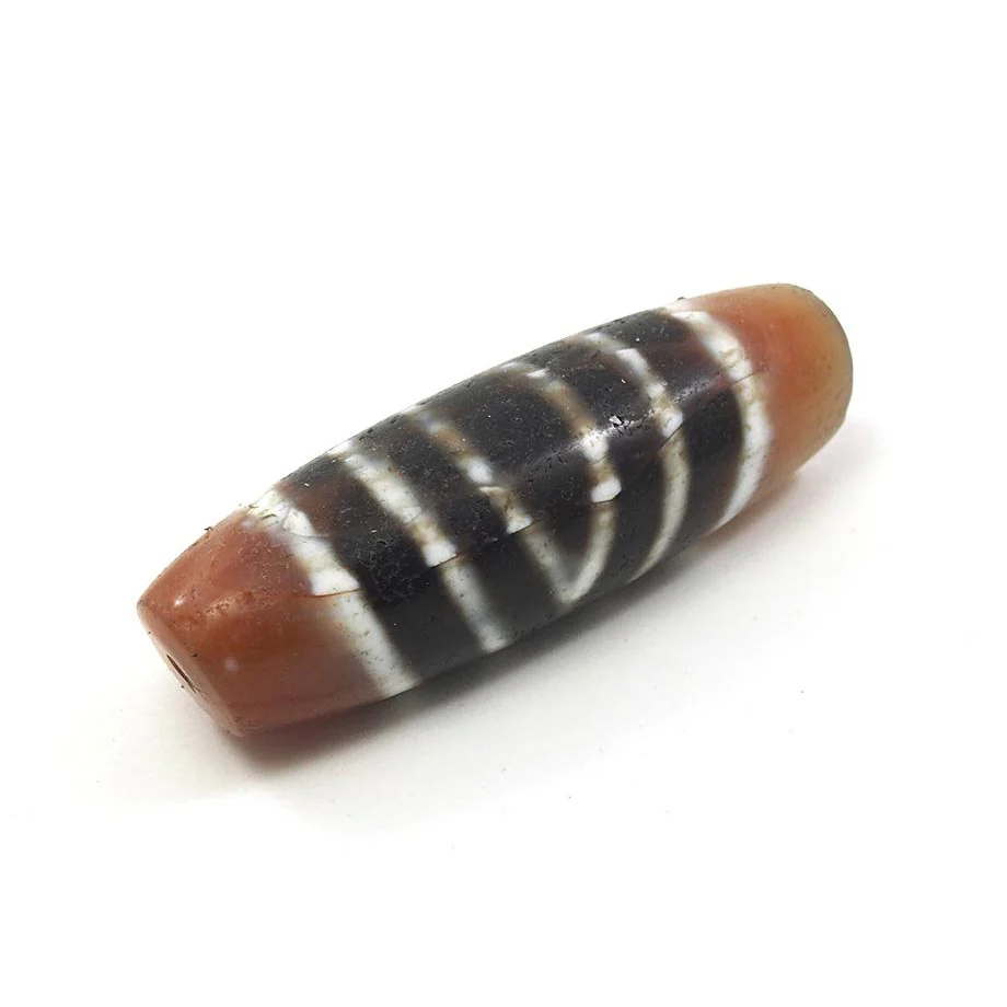 Carnelian Dzi Barrel Beads - Image 6