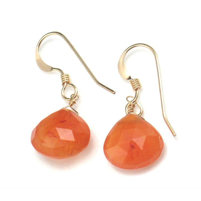 Carnelian Earrings with Gold Filled French Ear Wires - Image 3