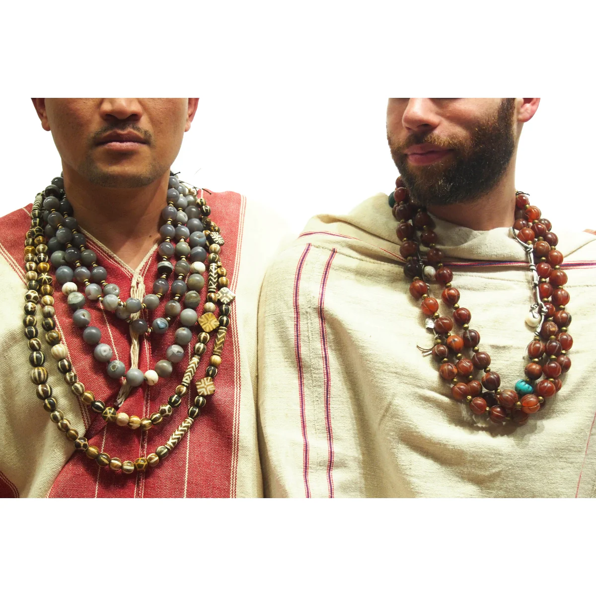 Petrified Palmwood Batik "Pumtek" Beads from Burma - Image 2
